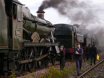 Volunteers with one of the GWR engines. Picture by Ian Crowder/GWSR